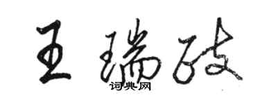 駱恆光王瑞政行書個性簽名怎么寫