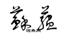 曾慶福蘇蘊草書個性簽名怎么寫