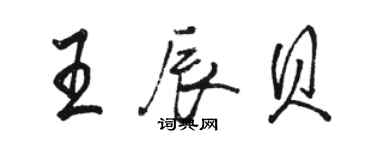 駱恆光王辰貝行書個性簽名怎么寫