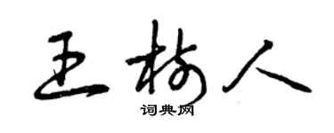 曾慶福王樹人草書個性簽名怎么寫