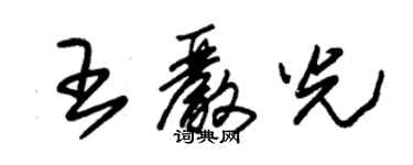 朱錫榮王嚴光草書個性簽名怎么寫