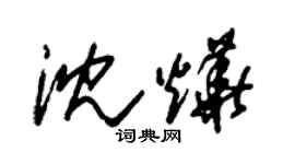 朱錫榮沈燁草書個性簽名怎么寫