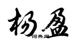 胡問遂楊盈行書個性簽名怎么寫