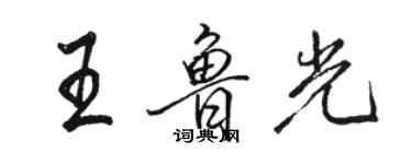 駱恆光王魯光行書個性簽名怎么寫