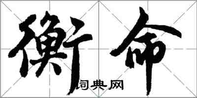 胡問遂衡命行書怎么寫