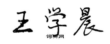 曾慶福王學晨行書個性簽名怎么寫