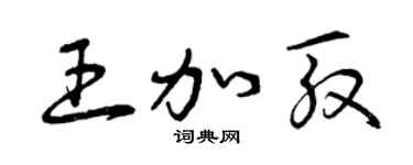 曾慶福王加殷草書個性簽名怎么寫