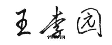 駱恆光王李園行書個性簽名怎么寫
