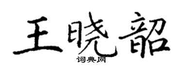 丁謙王曉韶楷書個性簽名怎么寫