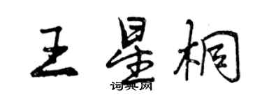 曾慶福王星桐行書個性簽名怎么寫