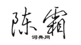 駱恆光陳霜行書個性簽名怎么寫
