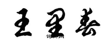 胡問遂王里春行書個性簽名怎么寫