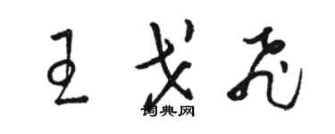 駱恆光王戈飛草書個性簽名怎么寫