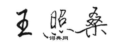 駱恆光王照桑行書個性簽名怎么寫