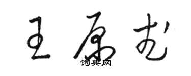 駱恆光王原武草書個性簽名怎么寫