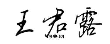 王正良王君露行書個性簽名怎么寫