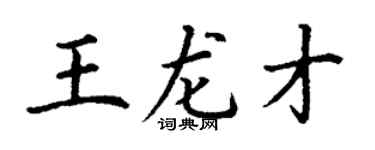 丁謙王龍才楷書個性簽名怎么寫