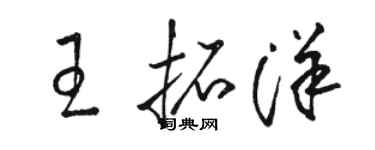 駱恆光王拓洋草書個性簽名怎么寫