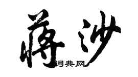 胡問遂蔣沙行書個性簽名怎么寫