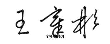 駱恆光王章彬草書個性簽名怎么寫