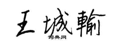 王正良王城輸行書個性簽名怎么寫