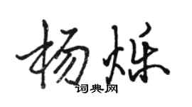 駱恆光楊爍行書個性簽名怎么寫