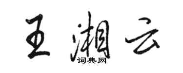 駱恆光王湘雲行書個性簽名怎么寫