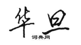 駱恆光華旦行書個性簽名怎么寫