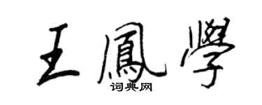 王正良王鳳學行書個性簽名怎么寫