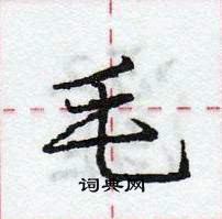 龐中華寫的硬筆行書毛