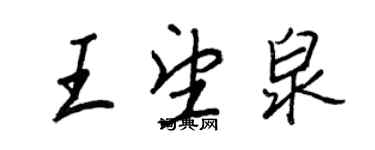 王正良王望泉行書個性簽名怎么寫