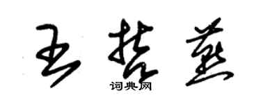 朱錫榮王哲燕草書個性簽名怎么寫