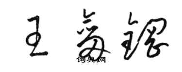 駱恆光王劍鋼草書個性簽名怎么寫