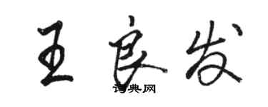 駱恆光王良發行書個性簽名怎么寫