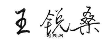 駱恆光王銳桑行書個性簽名怎么寫