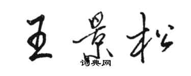 駱恆光王景松行書個性簽名怎么寫