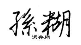 王正良孫糊行書個性簽名怎么寫