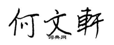 王正良何文軒行書個性簽名怎么寫