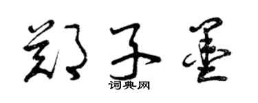 曾慶福鄭子墨草書個性簽名怎么寫