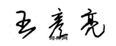 朱錫榮王彥亮草書個性簽名怎么寫