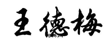 胡問遂王德梅行書個性簽名怎么寫