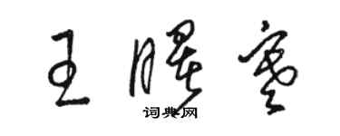 駱恆光王曙寒草書個性簽名怎么寫