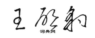 駱恆光王啟豹草書個性簽名怎么寫