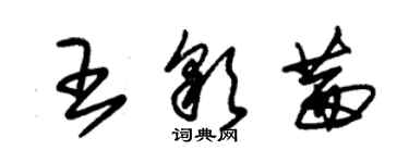 朱錫榮王彩茜草書個性簽名怎么寫