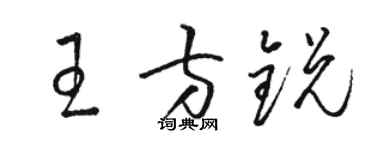 駱恆光王方銳草書個性簽名怎么寫