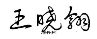 曾慶福王曉翎草書個性簽名怎么寫