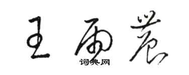 駱恆光王雨農草書個性簽名怎么寫