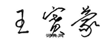 駱恆光王賽蒙草書個性簽名怎么寫