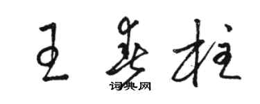 駱恆光王春柱草書個性簽名怎么寫