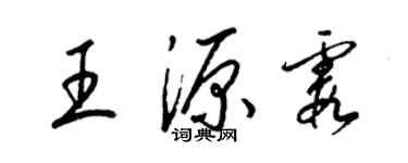 梁錦英王源霞草書個性簽名怎么寫